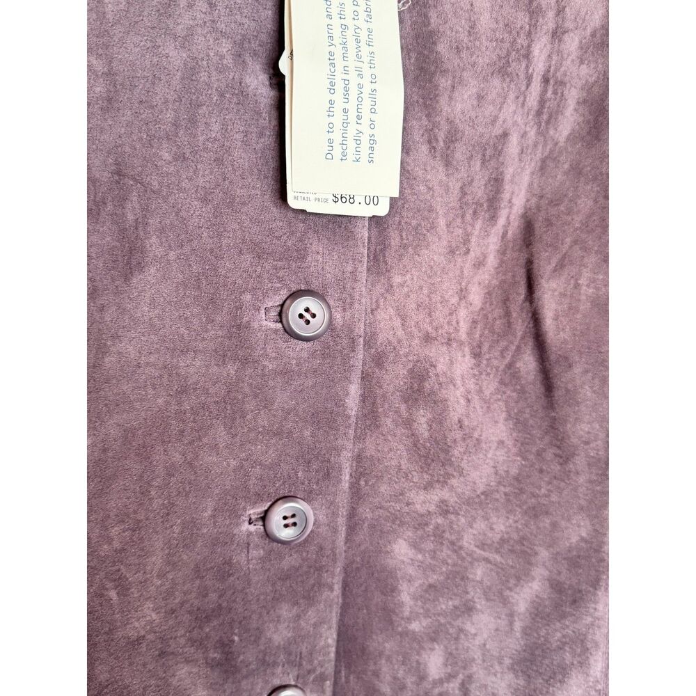 NWT Vintage Pendleton Suede Coat & Matching Top Set Women's Large Purple - Picture 5 of 5